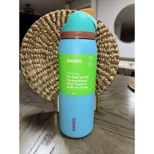 RARE Owala FreeSip Stainless Steel Water Bottle 40oz‎ Color: Palm Springs NWT